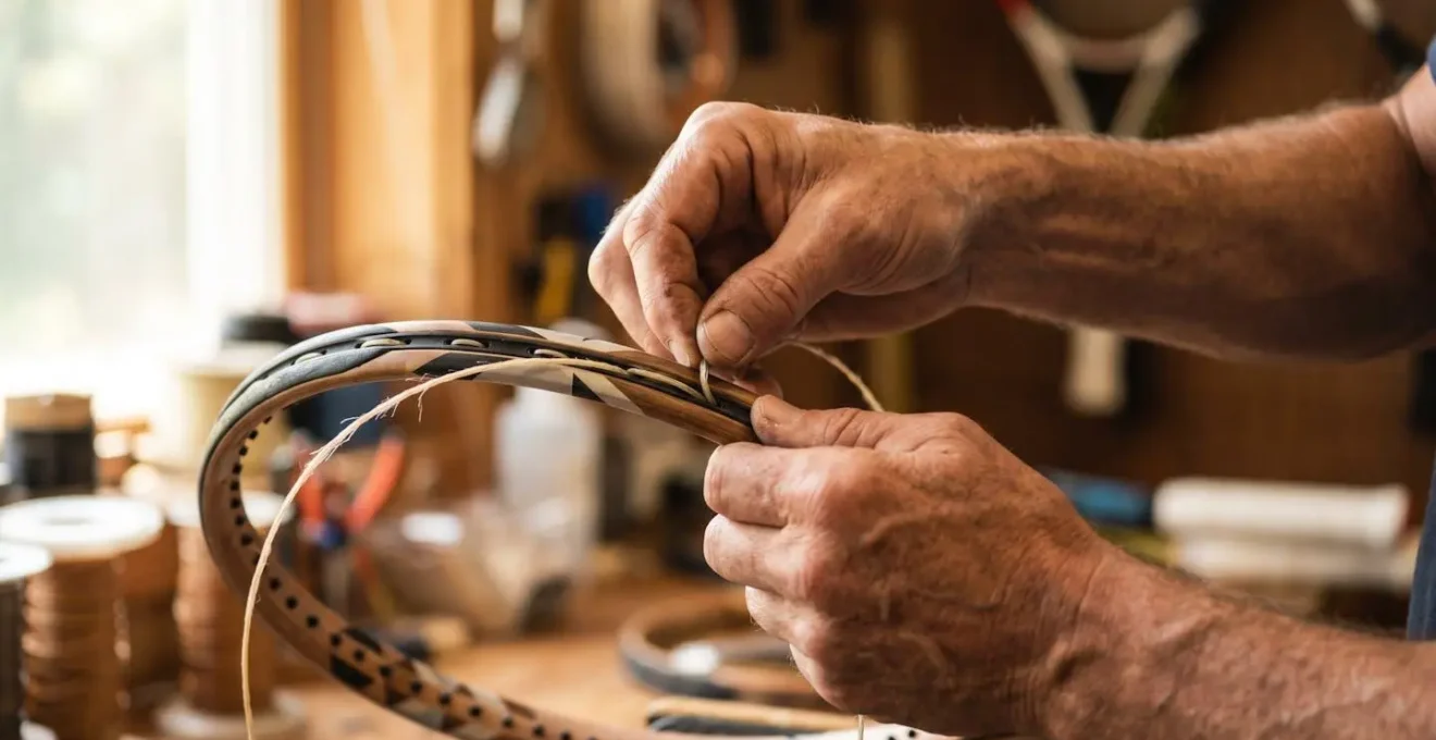 Gros plan sur les différents types de cordages de tennis adaptés à la terre battue