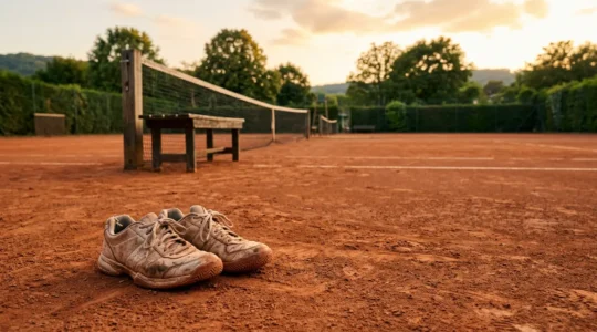 Illustration représentant l'équipement de tennis pour joueur amateur avec une approche économique