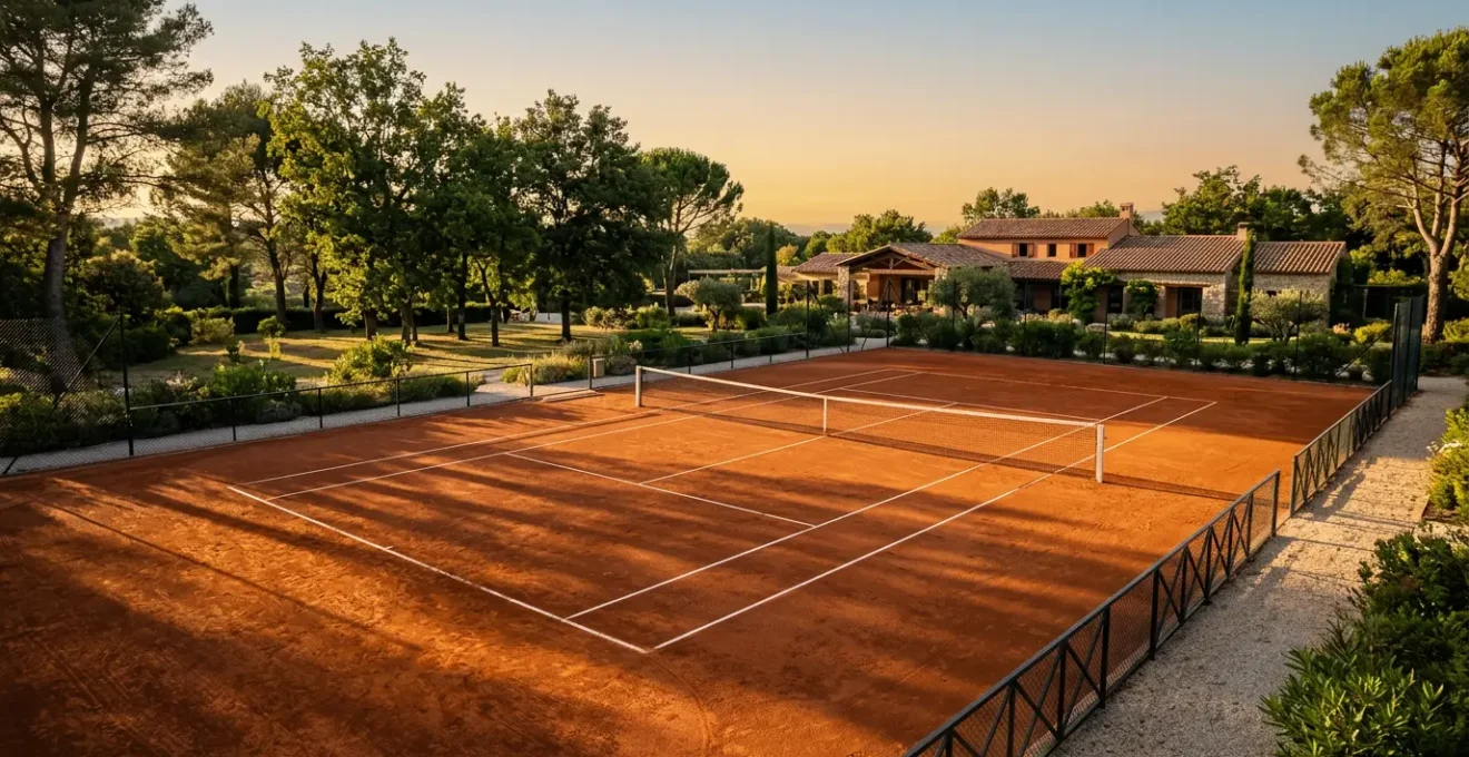 Un court de tennis dans différentes conditions environnementales illustrant l'impact sur le jeu