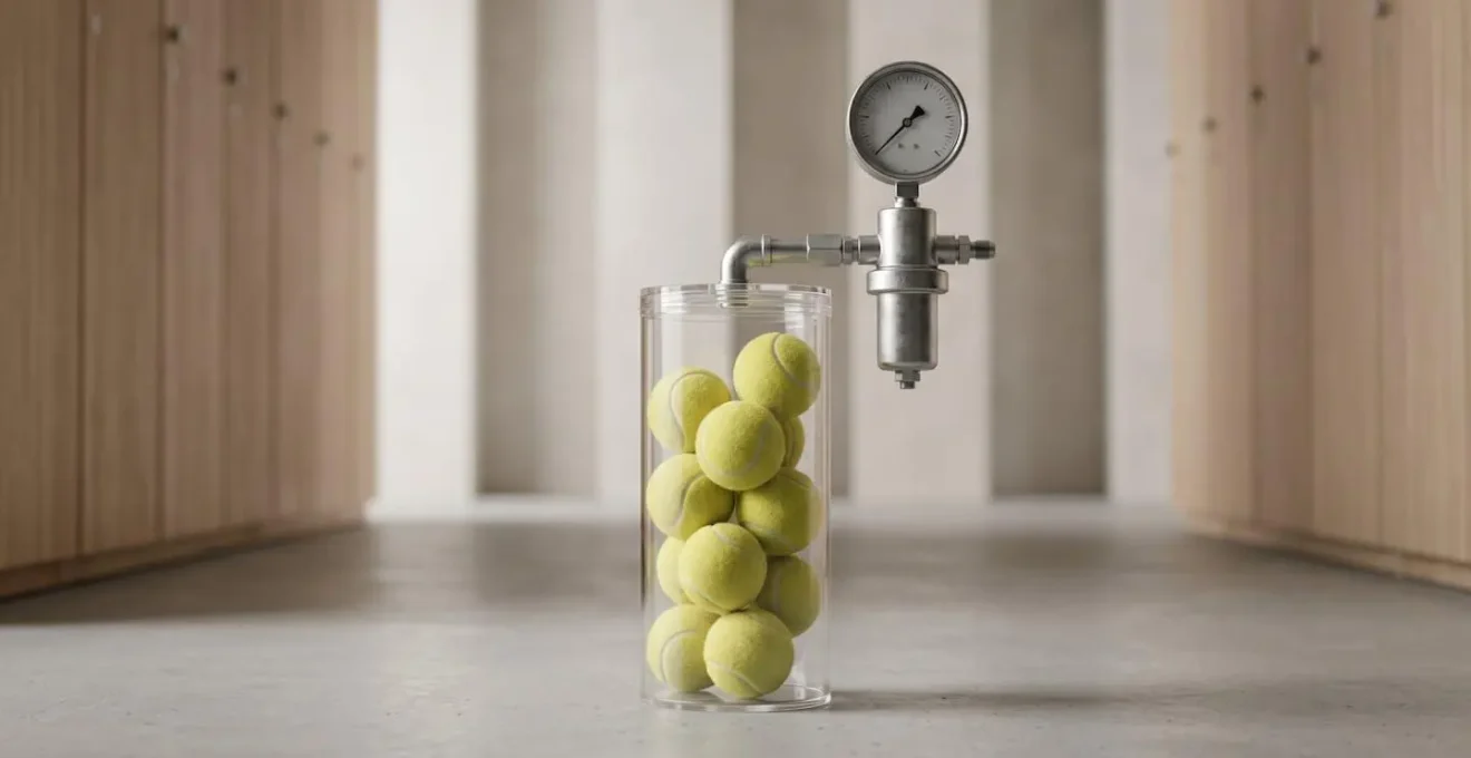 Système de pressurisation de balles de tennis pour un stockage optimal et économique