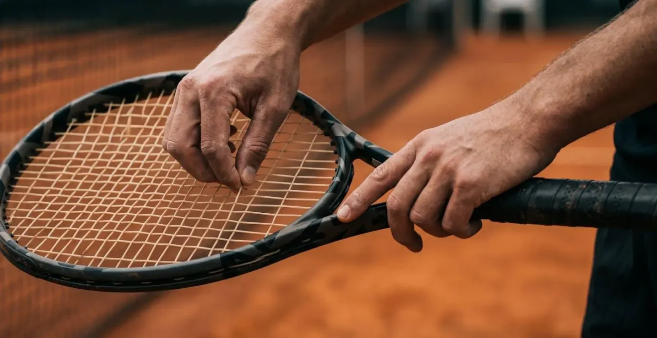 Séquence visuelle de gestes rituels d'un joueur de tennis entre deux points